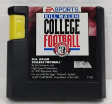 Bill Walsh College Football Authentic (Sega Genesis, 1993) Cartage Only