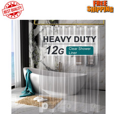 Heavy Duty Shower Curtain Liner 12 Gauge, 72 x 84 Inches Clear Shower