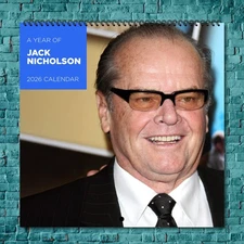 Jack Nicholson 2026 Wall Calendar, 12-Month Celebrity Calendar Fan Gift