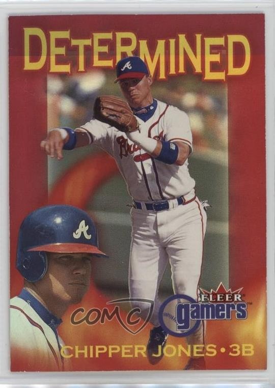 2000 Fleer Gamers Determined Chipper Jones #2D HOF 0y5c