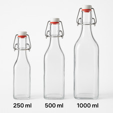 BÜGELFLASCHEN GLASFLASCHEN FLASCHEN mit Bügelverschluss 0,25-1L leer Drahtbügel