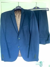 Next Tailoring Blue Slim Fit 2 Piece Suit jacket 44R, trousers 36L