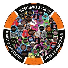 Harley-Davidson  Poker Chip Graphic Round Puzzle - 1000 Pieces, 26.5 Inches