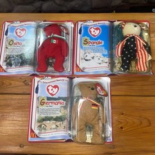 Ty Teenie Beanie Babies 2000 McDonalds International Bears II Set of 3 SEALED