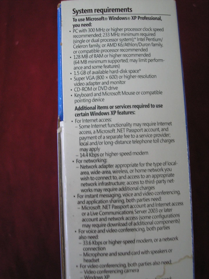 Microsoft Windows XP Professional SP2 Full English Retail MS WIN PRO=SEALED BOX= - Image 4 of 4