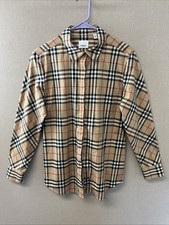 Burberrys Vtg  Nova Check Shirt Beige Sz 44 M...