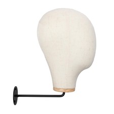 White Mannequin Head Wall Mount Wig Stand, Wall Mounted Canvas Mannequin Head...