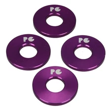 Porkchop BMX ALUMINUM Bicycle Axle Washers for 3/8" axles - PURPLE (SET OF 4)