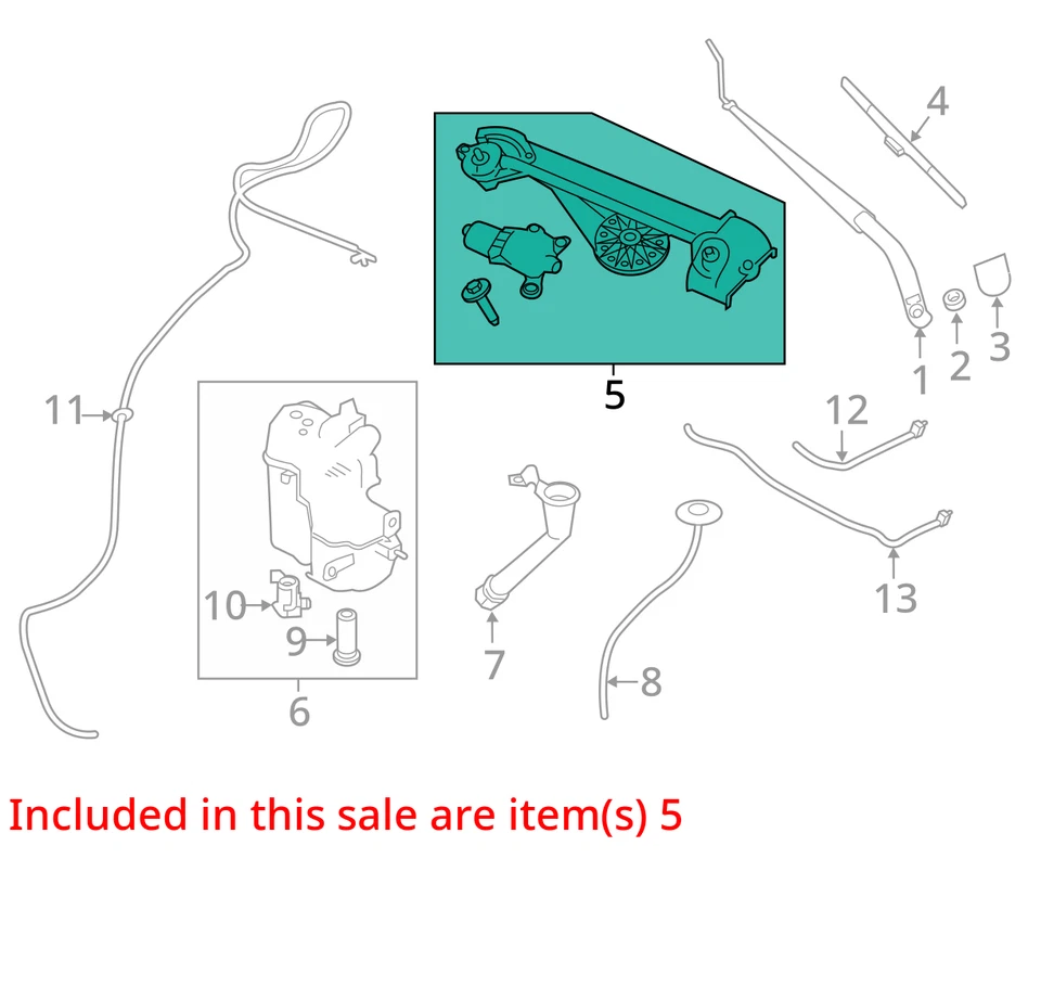 Windshield Wiper Motor Fits 19-20 INFINITI QX50 822476 - Image 2 of 4