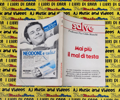 Buch Buch NIE WIEDER KOPFSCHMERZEN Professor Pier Gildo Bianchi SALVE 1984 (L41)