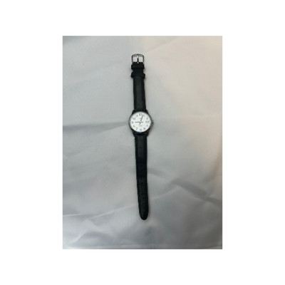 Vintage Timex Indiglo Men CR 2016 CELL Black Leather 35mm Quartz Watch not test