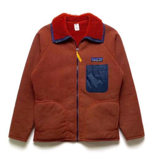 Vintage Patagonia 70s 80s Deep Pile Fleece Cardigan Jacket Rust Mens M  Medium | eBay