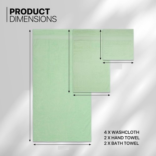 Luxury Towel Set 8-Piece 100% Egyptian Cotton Face Hand Bath Towels 600-800 GSM - Picture 131 of 144