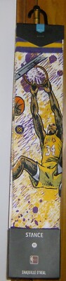 2017 STANCE SHAQ NBA LEGENDS SHAQUILLE O'NEAL SOCKS NWT SIZE L (9-12) LAKERS AEW