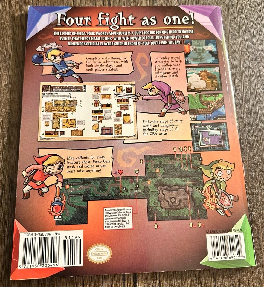 Legend of Zelda: Four Swords Adventures GameCube Players Guide Nintendo Power  - Image 2 of 2