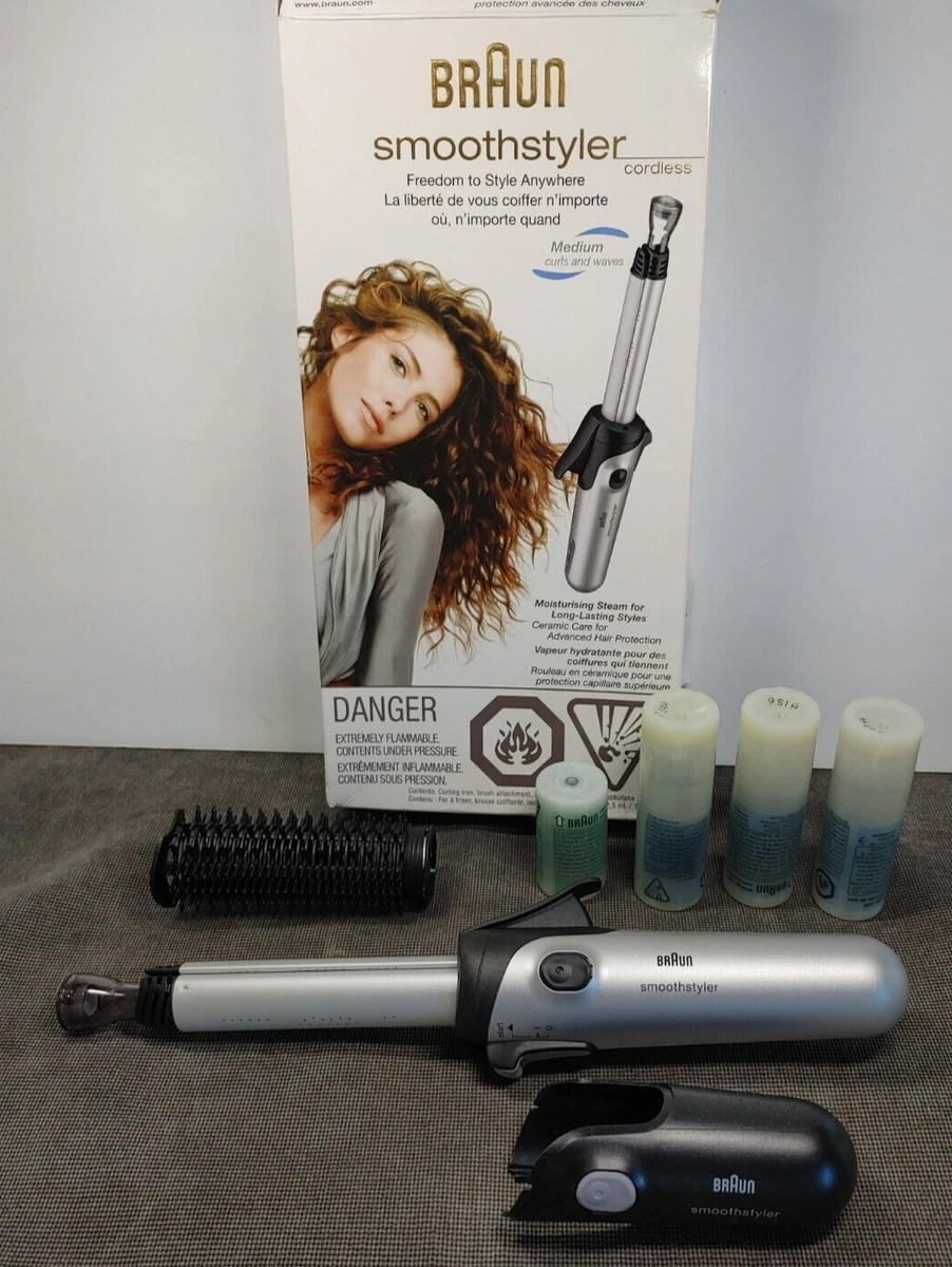 Braun Cordless Smoothstyler Curling Iron UNUSED Extra Energy