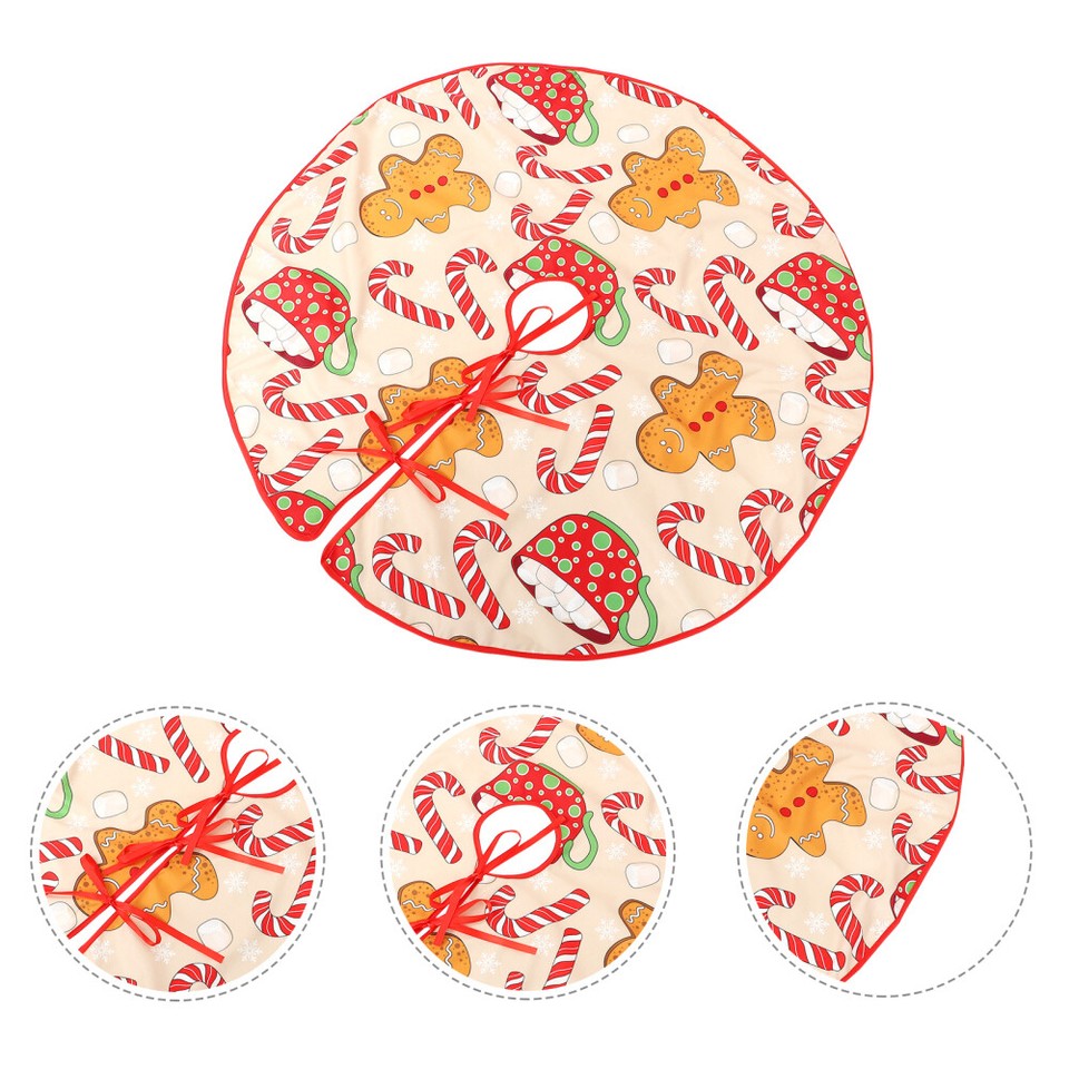 Gingerbread Man Tree Decorations Biscuits Candy Christmas Skirt