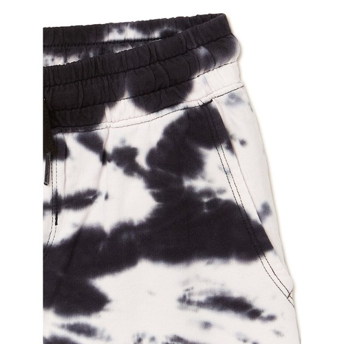 Wonder Nation Boys' Weekend Drawstring Tie-Dye Shorts, Black Soot Size XXL (18) - Picture 2 of 3