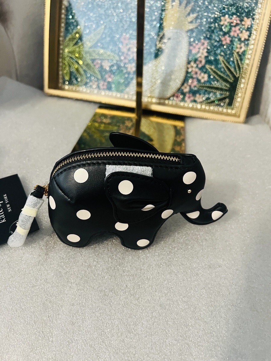 Kate Spade Ellie Elle Polka Dot Elephant Coin Purse Bag