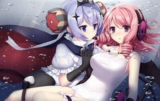 Anime girls mahou shoujo ikusei keikaku headphones wings Playmat Game Mat Desk