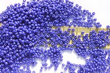 10/0 Vintage French Opaque Navy Blue Glass Seed Beads /1oz Limited