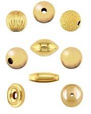 9ct Gold Beads REAL 9ct Yellow Gold Spacer Beads for PRO Jewellery Making