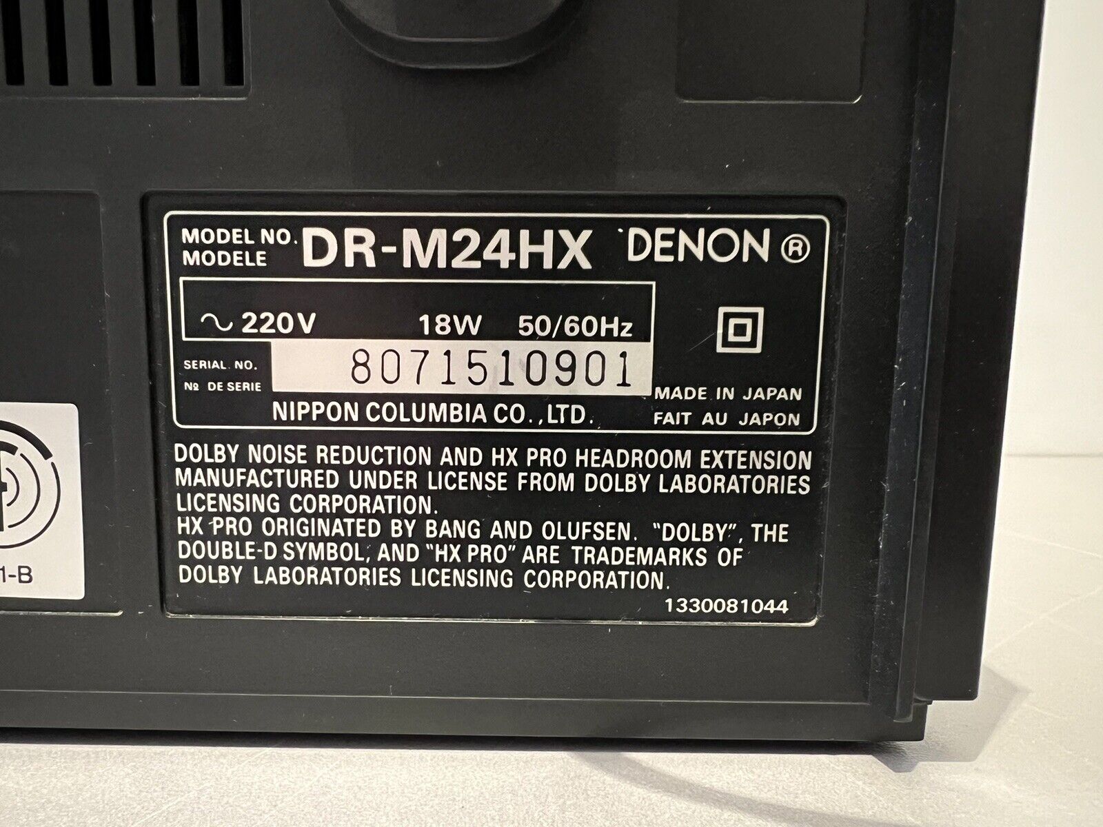 DENON DR-M24HX  3-HEAD - DUAL CAPSTAN - STEREO CASSETTE DECK #89
