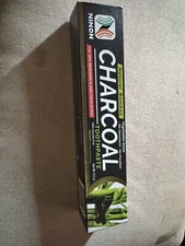 Charcoal Toothpaste Organic, Natural Bamboo, Fluoride Free, Vegan, 5 IN 1 6.5 OZ