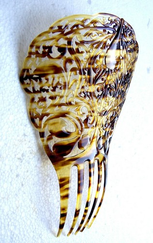 Faux tortoiseshell hair comb -  NO US IMPORT FEES - Afbeelding 7 van 10