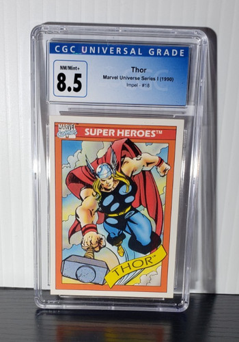 VTG 1990 Impel Marvel Universe Series 1 Thor CGC 8.5 #18