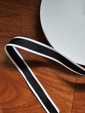 7/8 Inch Black and White Grosgrain Ribbon 100 Yards NEW