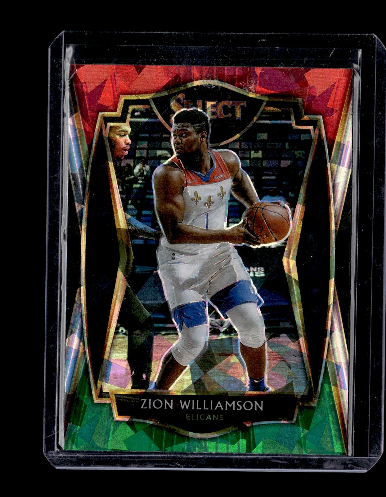 2020-21 Panini Select Red White Green Cracked Ice #126 Zion Williamson