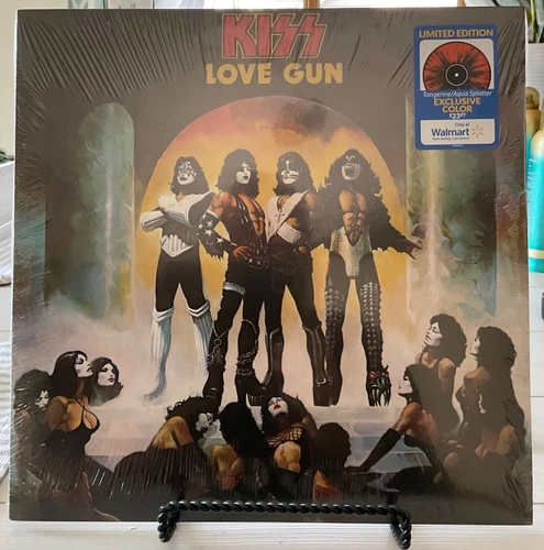 KISS - Love Gun Walmart Orange/Aqua Splatter Vinyl LP New Sealed - SOLD OUT