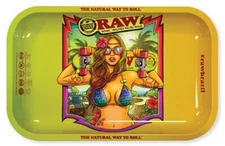 RAW BRAZIL METAL ROLLING TRAY V2 11" X 7" (FREE SHIPPING)