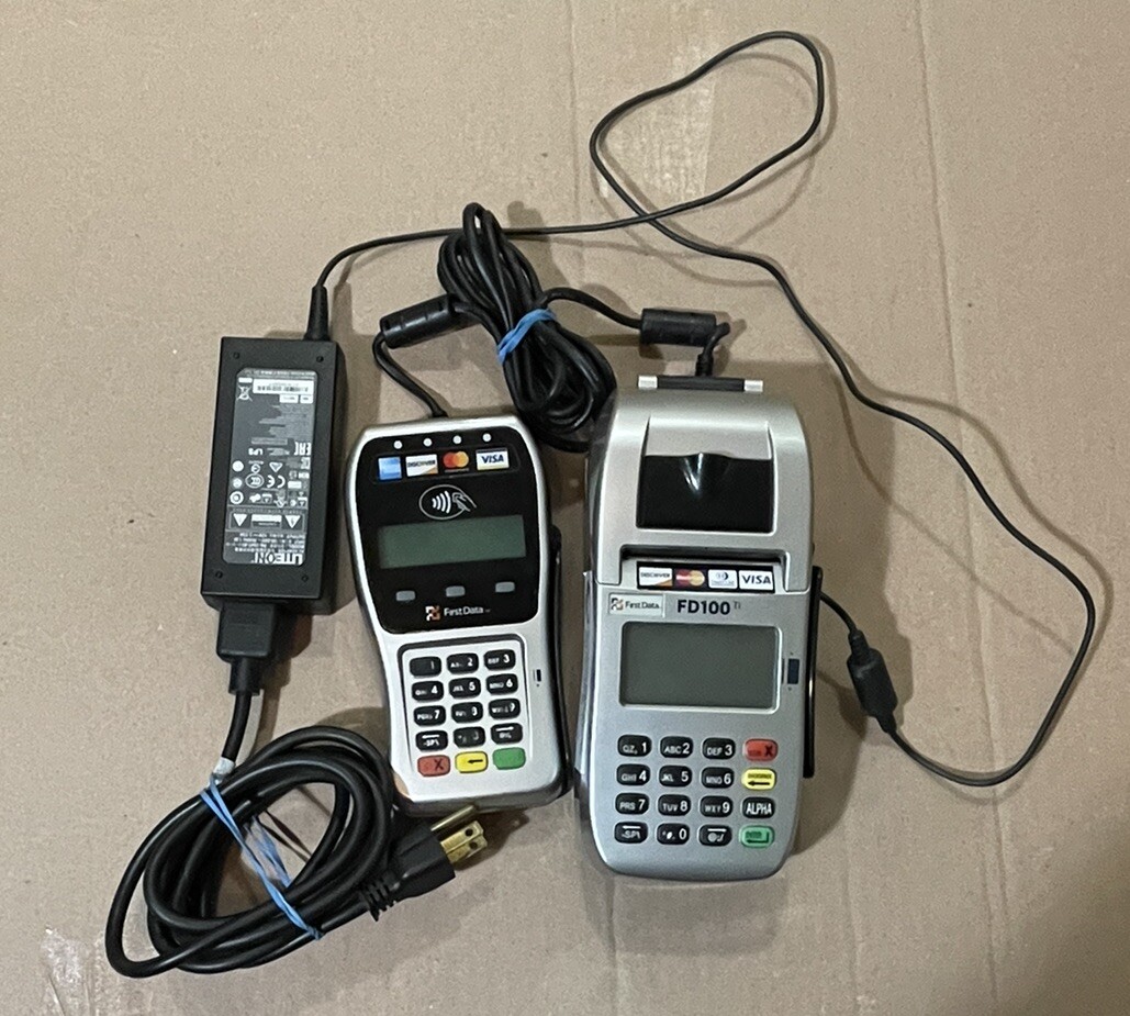 PREOWNED First Data FD100Ti Credit Card Terminal with FD35 Pin/Pad eBay