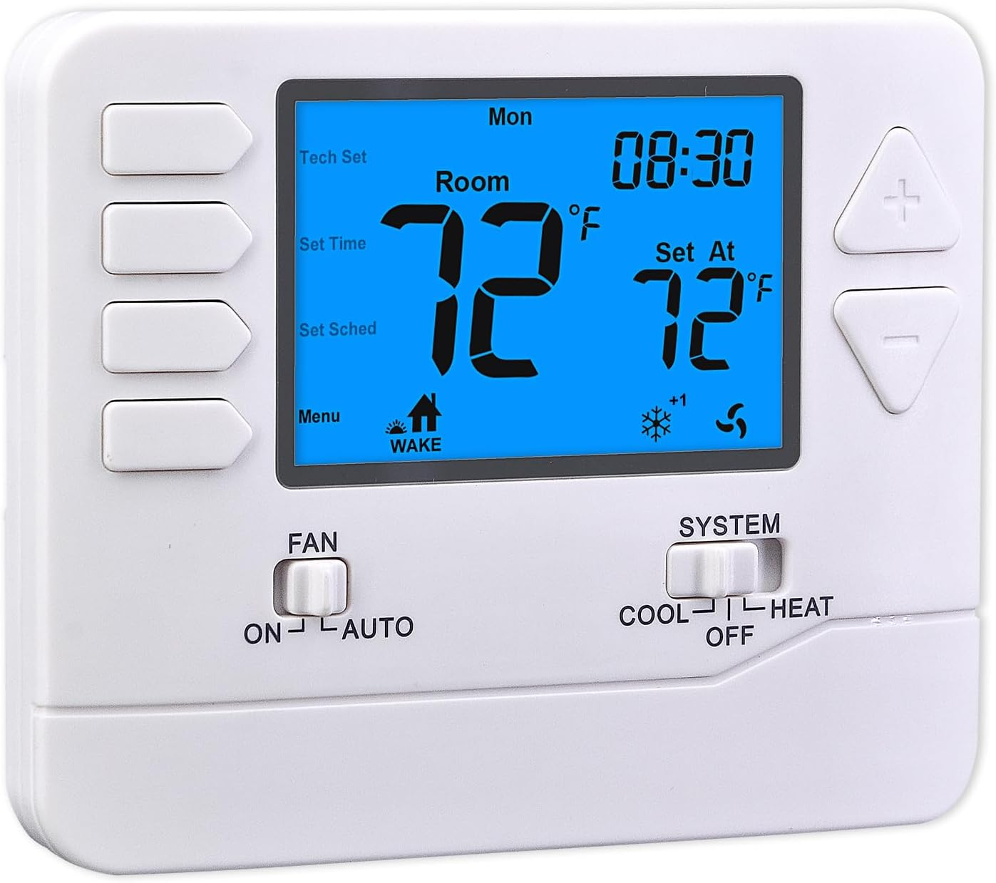 5-1-1 Day Programmable Thermostats for Home 2 Heat/ 2 Cool Conventional Multista