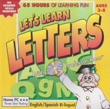 Let's Learn Letters With Professor Rom PC CD alphabet basics build memory games