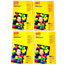 Photo Printer Paper 4x6 Glossy 240 Sheets (60 per pack) Photo Plus Gloss STAPLES