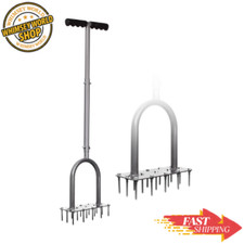Lawn Aerator Spike Metal, Manual Dethatching Soil Aerating, 15 Iron Spikes