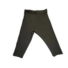 Vtg One Step Ahead Black Womens Capri Leggings Size Medium USA Athletic Workout