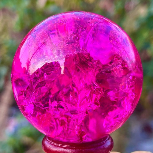 157G Natural Titanium Rainbow Quartz sphere Crystal ball Healing - Picture 19 of 22