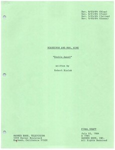 SCARECROW & MRS. KING SERIES DOUBLE AGENT SCRIPT KATE JACKSON NOTES (copy)