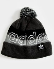 Adidas Originals Pom Beanie Black/Grey Unisex One Size Fits Most BNWT