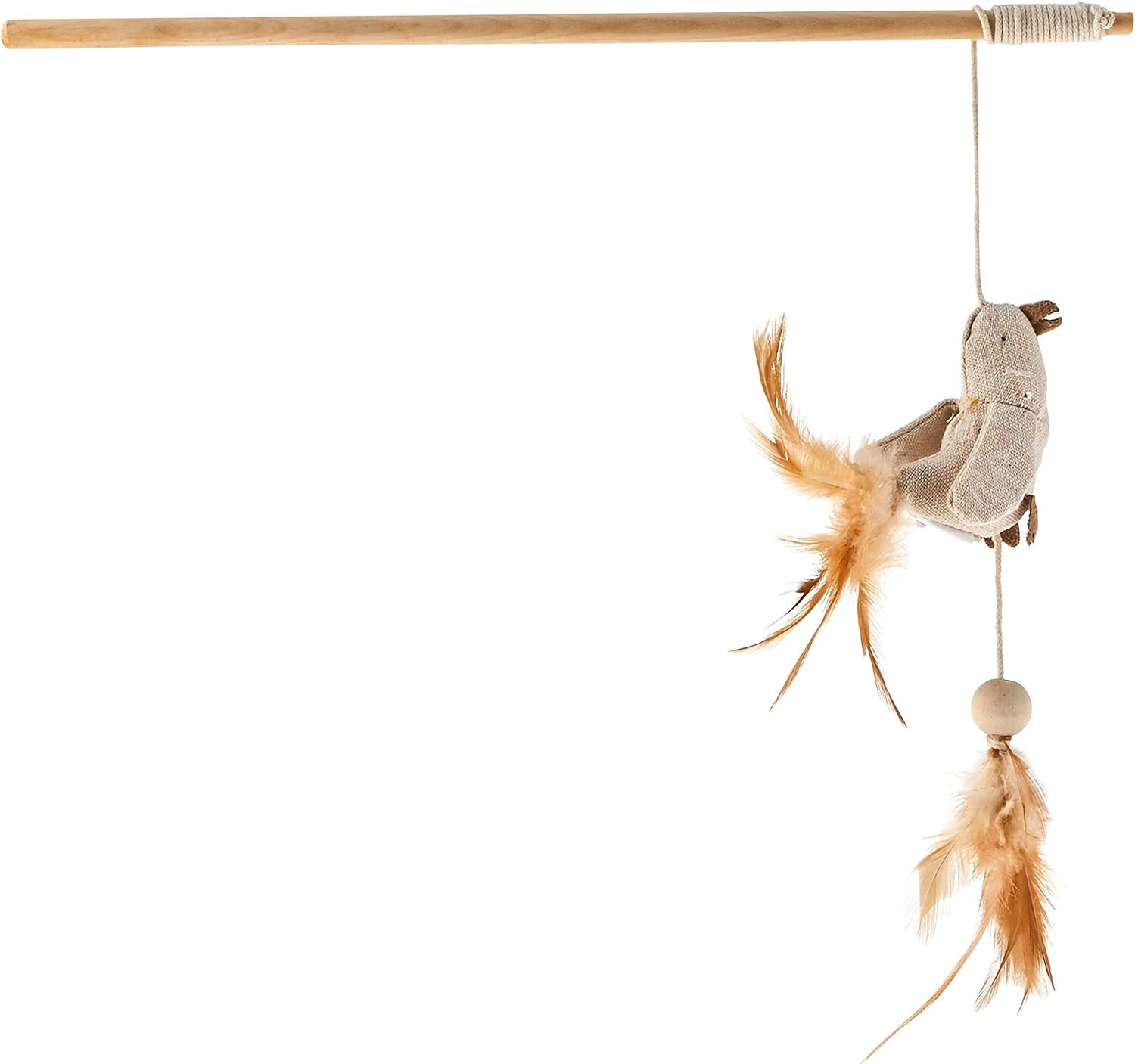 AFP Cat Toy Classic Comfort Wood & Bird Feather Wand