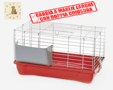FELIX FLAT Gabbia per Conigli e Cavie con Rete Metallica Conigliera 57x37x31h