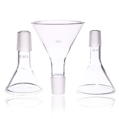 Wholesale 50mm - 150mm Transparent Glass Funnel with Standard Joint for Flask GB - Picture 8 of 10