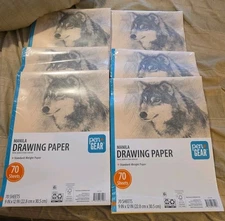 Lot Of (6) Pen + Gear Standard  Weight Paper Sketch Pad, 9 in x 12 in, 70 Sheets
