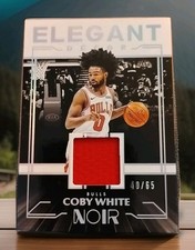 2019-20 Panini Noir - Elegant Decor Rookie Jerseys Coby White #ER-CBW /65 