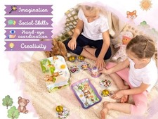 Kids Tea Party Set Woodland Animal Themed Pretend Play Tea Set