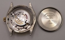 Rolex Oyster Perpetual Air-King Two Tone 14k/SS Mens Watch 5501 Orig Dial 1984 5